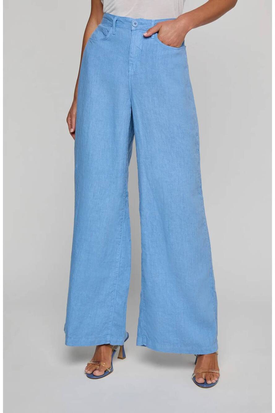 NEW L'AGENCE amara wide leg pants in allure blue